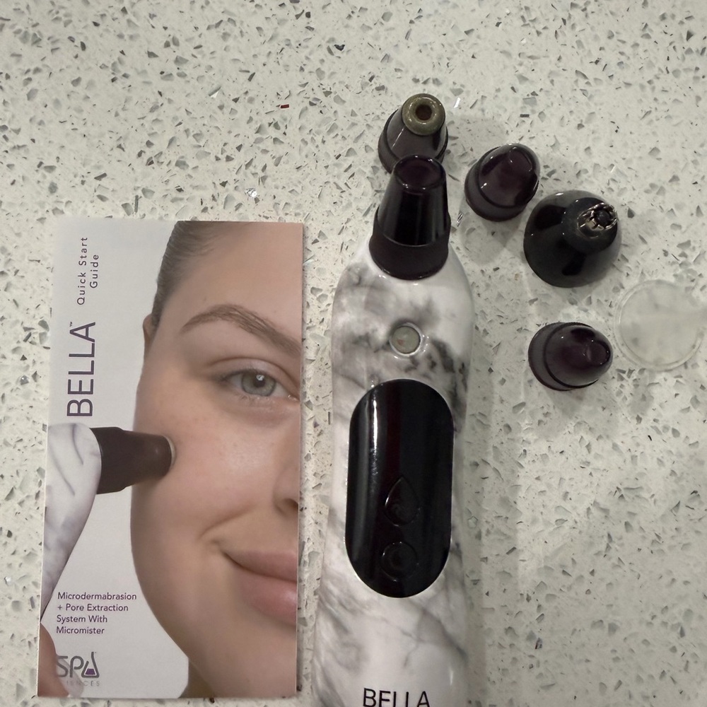Abella Marble Microdermabrasion & Pore Extractor - White, Black, Purple Accents